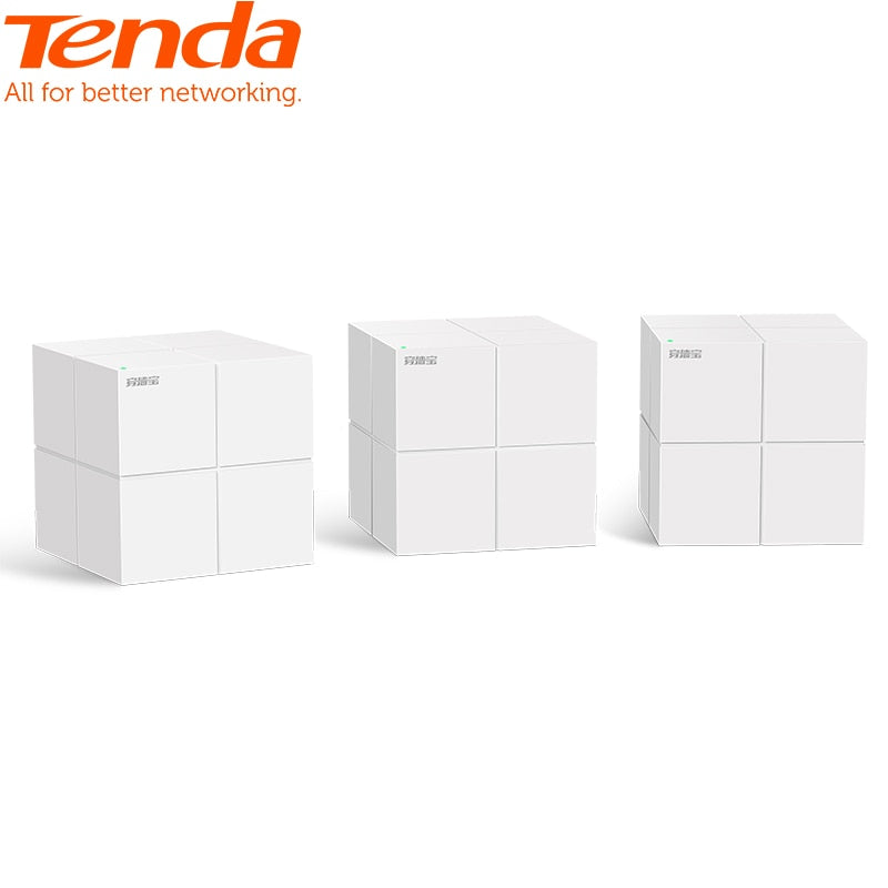 Tenda Nova MW6 Whole Home Mesh WiFi Gigabit System with AC1200 2.4G/5.0GHz WiFi Wireless Router and Repeater, APP Remote Manage