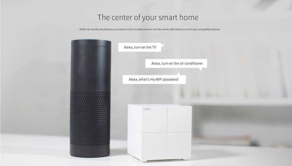 Tenda Nova MW6 Whole Home Mesh WiFi Gigabit System with AC1200 2.4G/5.0GHz WiFi Wireless Router and Repeater, APP Remote Manage