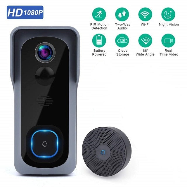 Onvian WiFi Doorbell Camera Waterproof 1080P HD Video Door Bell Motion Detector Smart Wireless Doorbell with Camera Night Vision