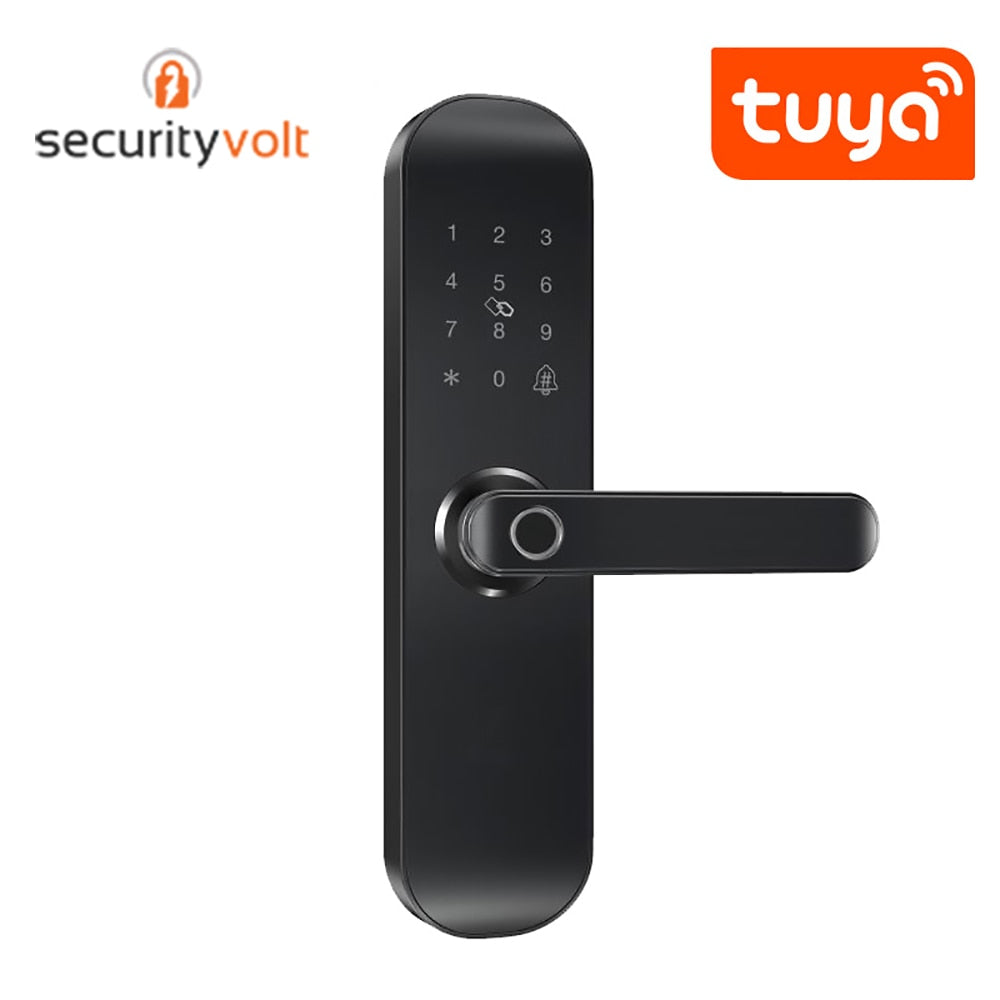 Tuya APP Smart WiFi Fingerprint Door Lock Electronic Digital Lock with RFID for Home Apartment Hotel