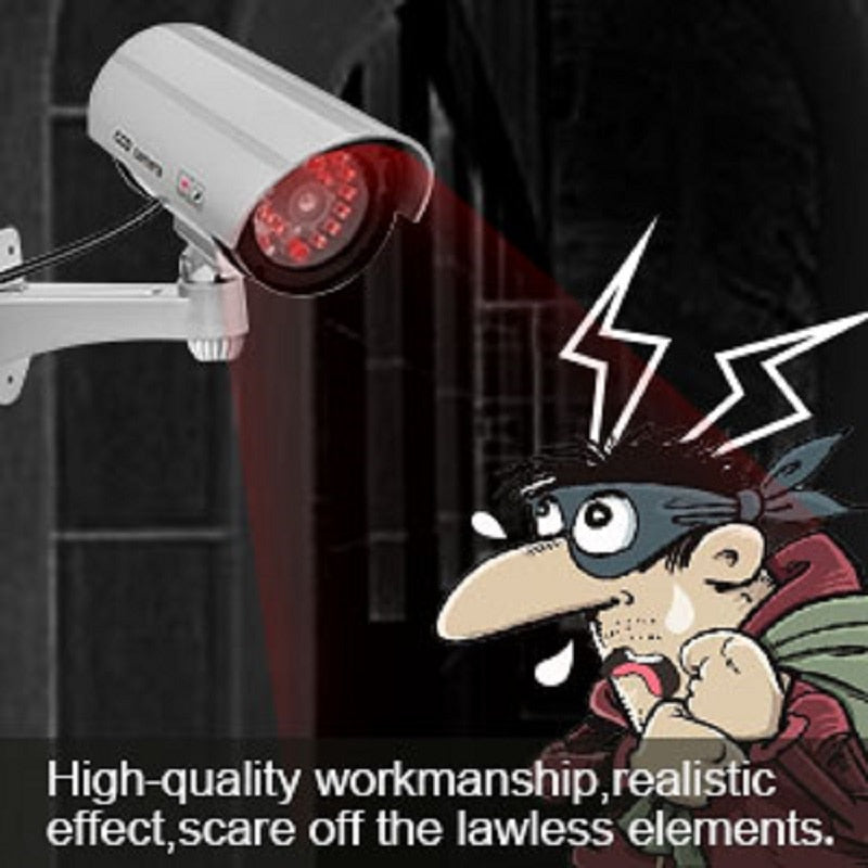 4PCS Fake Dummy Camera Bullet Waterproof Outdoor Indoor Security CCTV Surveillance Cameras With Flashing Red LED Home Guard