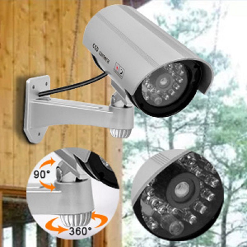 4PCS Fake Dummy Camera Bullet Waterproof Outdoor Indoor Security CCTV Surveillance Cameras With Flashing Red LED Home Guard