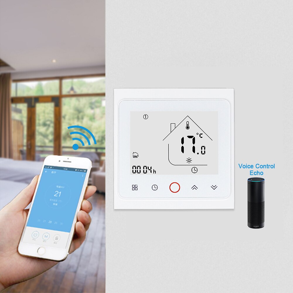 Qiumi Matter Slimme Thermostaat voor Elektrische Vloerverwarming werkt met Alexa Google Home Homekit Apple Home, Ervaar Slimme Temperatuurregeling Direct