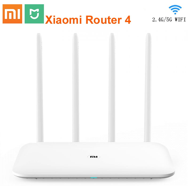Original Xiaomi Router 4 Wifi Repeater 2.4G 5GHz 1167Mbps Fiber-optic Full Gigabit Smart Router 128MB MiNet Fast Mi APP Connect