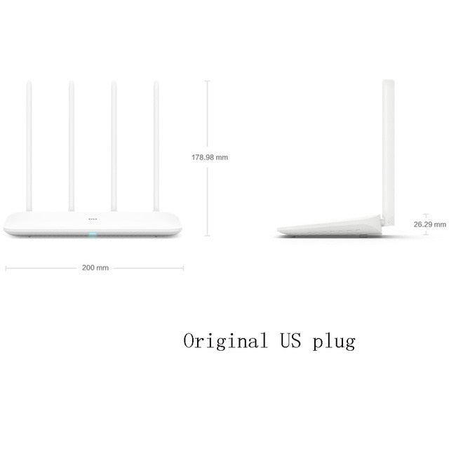 Original Xiaomi Router 4 Wifi Repeater 2.4G 5GHz 1167Mbps Fiber-optic Full Gigabit Smart Router 128MB MiNet Fast Mi APP Connect