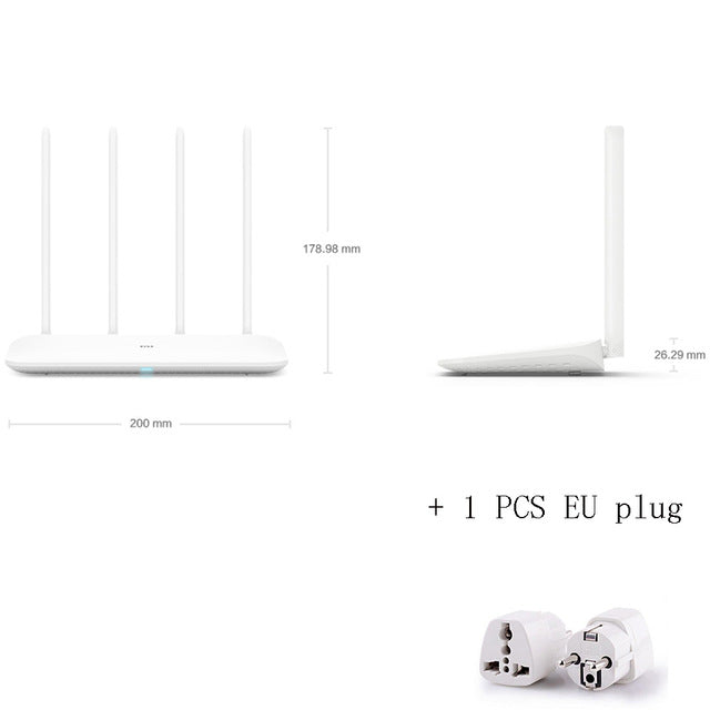 Original Xiaomi Router 4 Wifi Repeater 2.4G 5GHz 1167Mbps Fiber-optic Full Gigabit Smart Router 128MB MiNet Fast Mi APP Connect