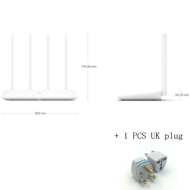 Original Xiaomi Router 4 Wifi Repeater 2.4G 5GHz 1167Mbps Fiber-optic Full Gigabit Smart Router 128MB MiNet Fast Mi APP Connect