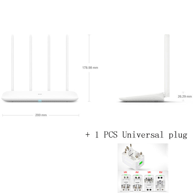 Original Xiaomi Router 4 Wifi Repeater 2.4G 5GHz 1167Mbps Fiber-optic Full Gigabit Smart Router 128MB MiNet Fast Mi APP Connect