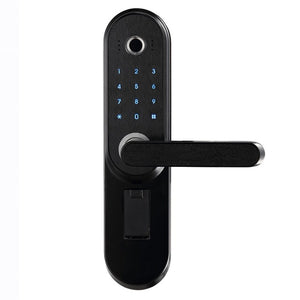 LACHCO Biometric Electronic Door Lock Smart Fingerprint, Code, Key Touch Screen Digital Password Lock for home office L17013MB