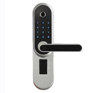 LACHCO Biometric Electronic Door Lock Smart Fingerprint, Code, Key Touch Screen Digital Password Lock for home office L17013MB