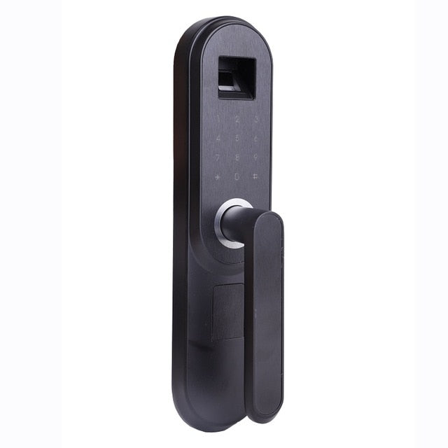 LACHCO Biometric Electronic Door Lock Smart Fingerprint, Code, Key Touch Screen Digital Password Lock for home office L17013MB