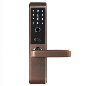 LACHCO 2019 Biometric Electronic Door Lock Smart Fingerprint, Code,Card, Key Touch Screen Digital Password Lock for home A18008F