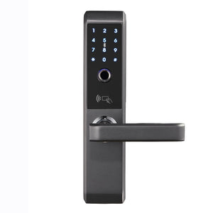 LACHCO 2019 Biometric Electronic Door Lock Smart Fingerprint, Code,Card, Key Touch Screen Digital Password Lock for home A18008F