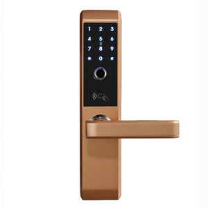 LACHCO 2019 Biometric Electronic Door Lock Smart Fingerprint, Code,Card, Key Touch Screen Digital Password Lock for home A18008F