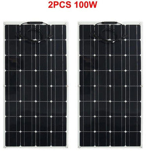 Flexible solar panel 100W 200w 300w 400w 12V panel solar battery charger Monocrystalline solar cell for 1000w home system kit