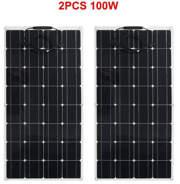 Flexible solar panel 100W 200w 300w 400w 12V panel solar battery charger Monocrystalline solar cell for 1000w home system kit