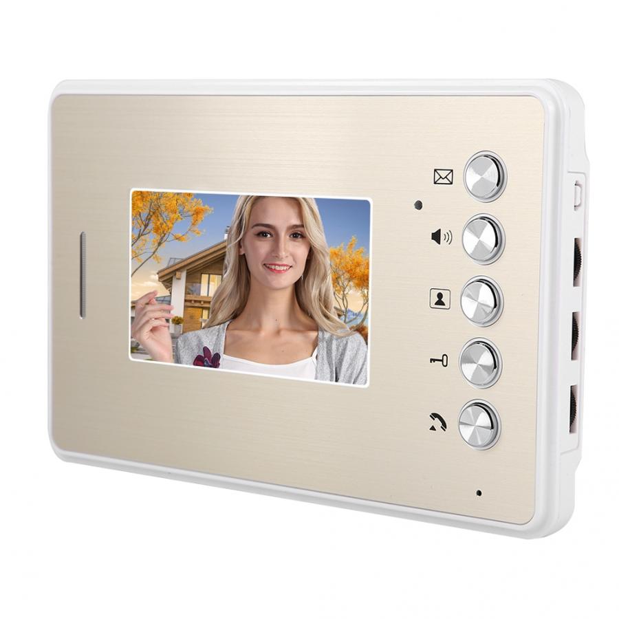 Smart Doorbell 4.3in 3 Monitors Video Intercom Night  Doorbell Intelligent Doorphone System