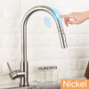 GAPPO Sensor Touch Kitchen Faucets Black Touch Inductive Sensitive Faucets Stainless Steel Mixer Tap Single Handle Dual Outlet W