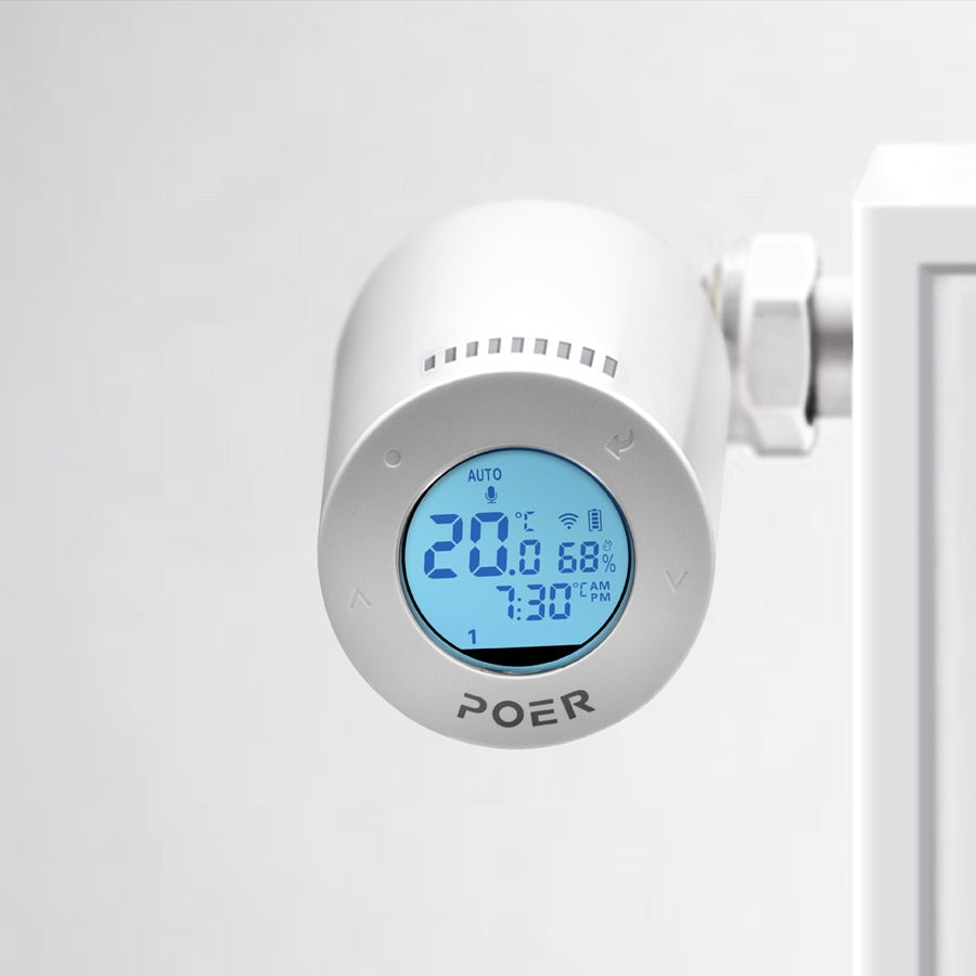 WiFi Smart Thermostat radiator Controller Thermoregulator integrated with boiler humidity display works with Alexa