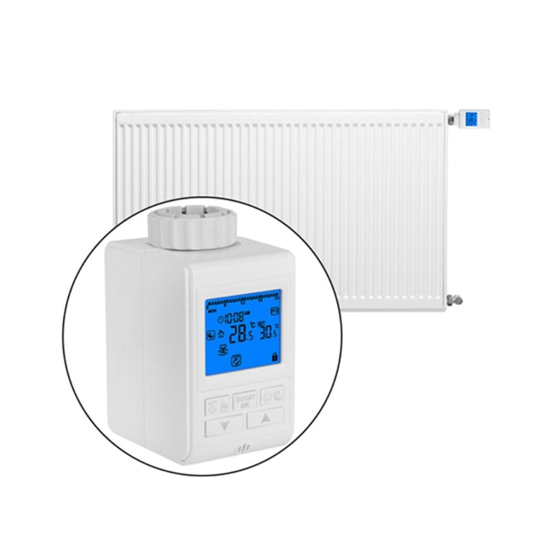 Programmable Thermostat Timer TRV Radiator Valve Actuator Temperature Controller