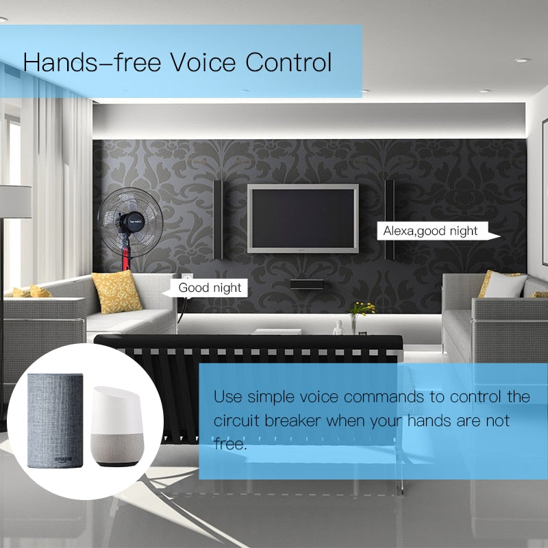 WiFi Smart Circuit Breaker  Voice Control with Amazon Alexa Google home