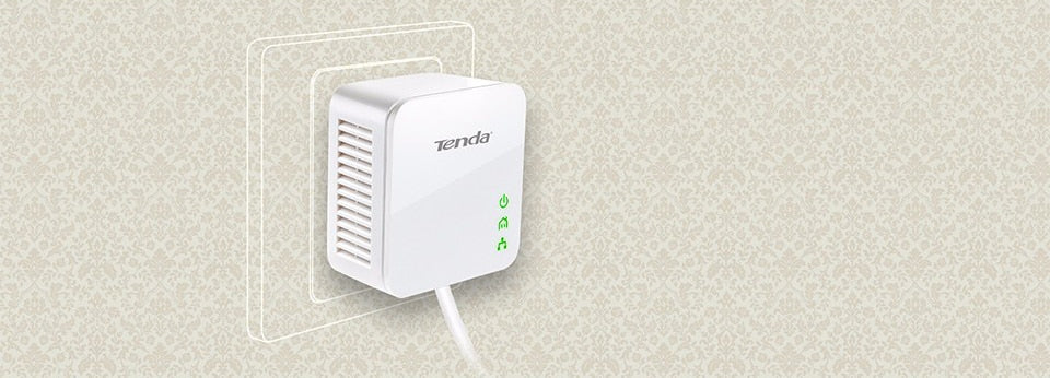 Tenda P202+PA202 Mini 300Mbps PowerLine Ethernet Adapter,PLC adapter, Compatible with Wireless Wifi Router, IPTV, Plug and Play