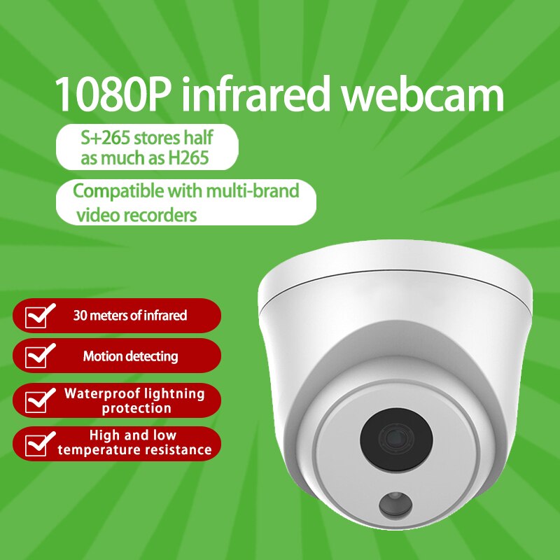 C12HN 1080P  Dome IP Camera with  2MP Security indoor ipcam Day/Night CCTV ONVIF Surveillance Cameras