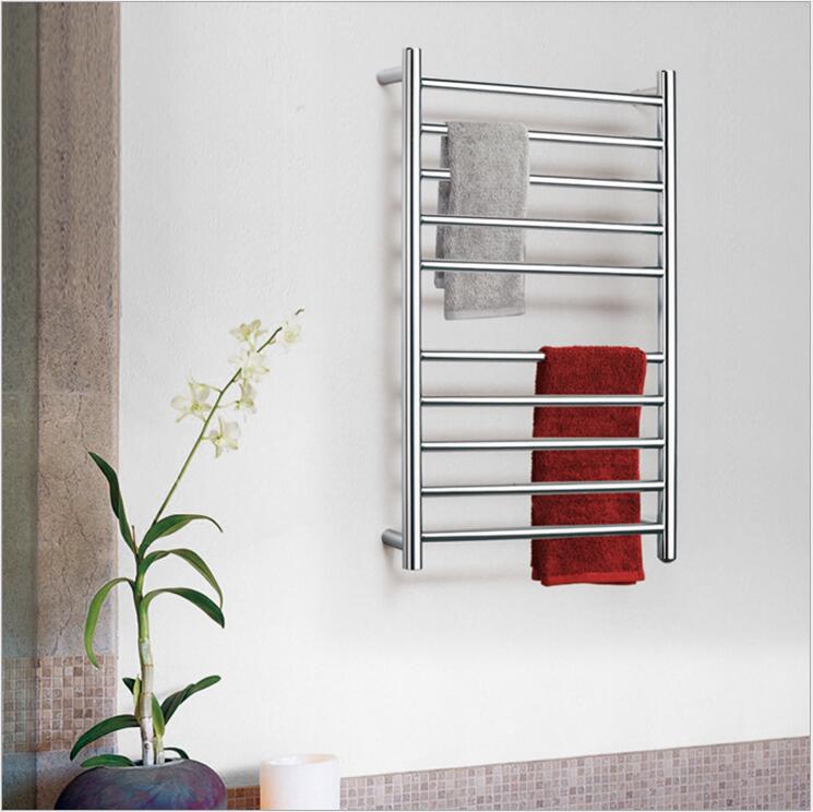 8 BAR  Square Electric heated towel rail  Stainless Steel Towel Rack Heater