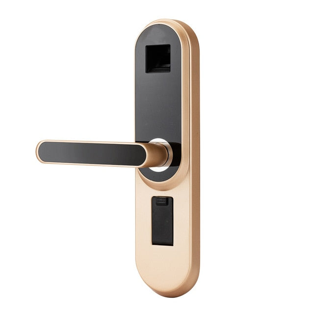 LACHCO Biometric Electronic Door Lock Smart Fingerprint, Code, Key Touch Screen Digital Password Lock for home office L17013MB