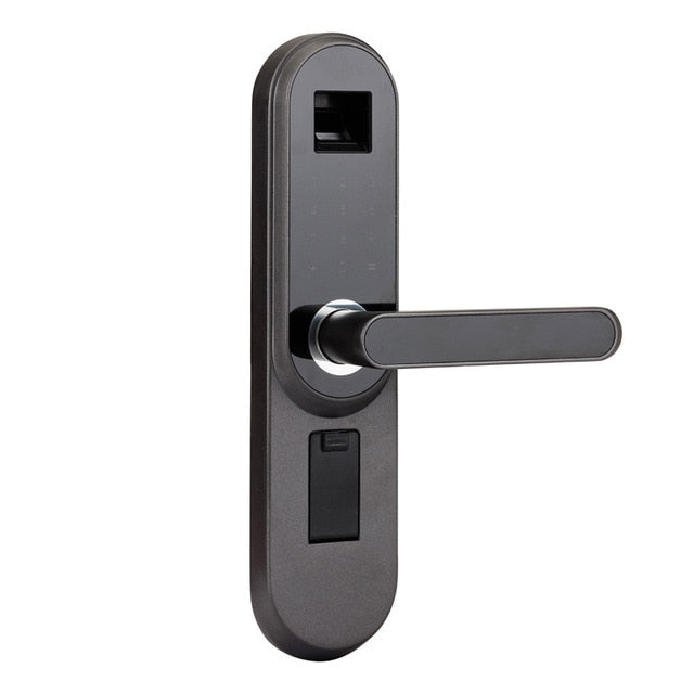 LACHCO Biometric Electronic Door Lock Smart Fingerprint, Code, Key Touch Screen Digital Password Lock for home office L17013MB