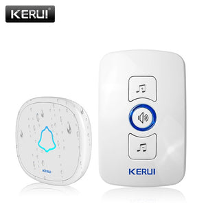 KERUI M525 Home Security Welcome Wireless Doorbell Smart Chimes Doorbell Alarm LED light 32 Songs with Waterproof Touch Button