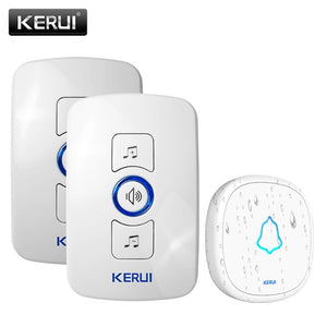 KERUI M525 Home Security Welcome Wireless Doorbell Smart Chimes Doorbell Alarm LED light 32 Songs with Waterproof Touch Button