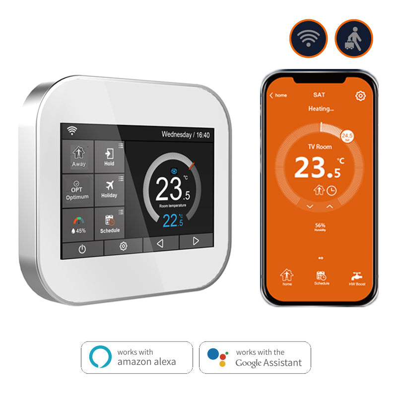 WiFi Smart Thermostat Temperature Controller for Water/Electric floor Heating Water/Gas Boiler Works with Alexa Google Home